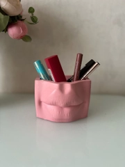 Органайзер для косметики, кашпо из гипса, кашпо губы, подсвечник из гипса, органайзер губы