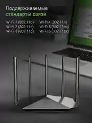 Wi-Fi роутер Digma DWR-AX1501, AX1500, черный