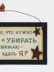 Табличка "Я понимаю, что нужно убирать и готовить, но не понимаю причем здесь я."