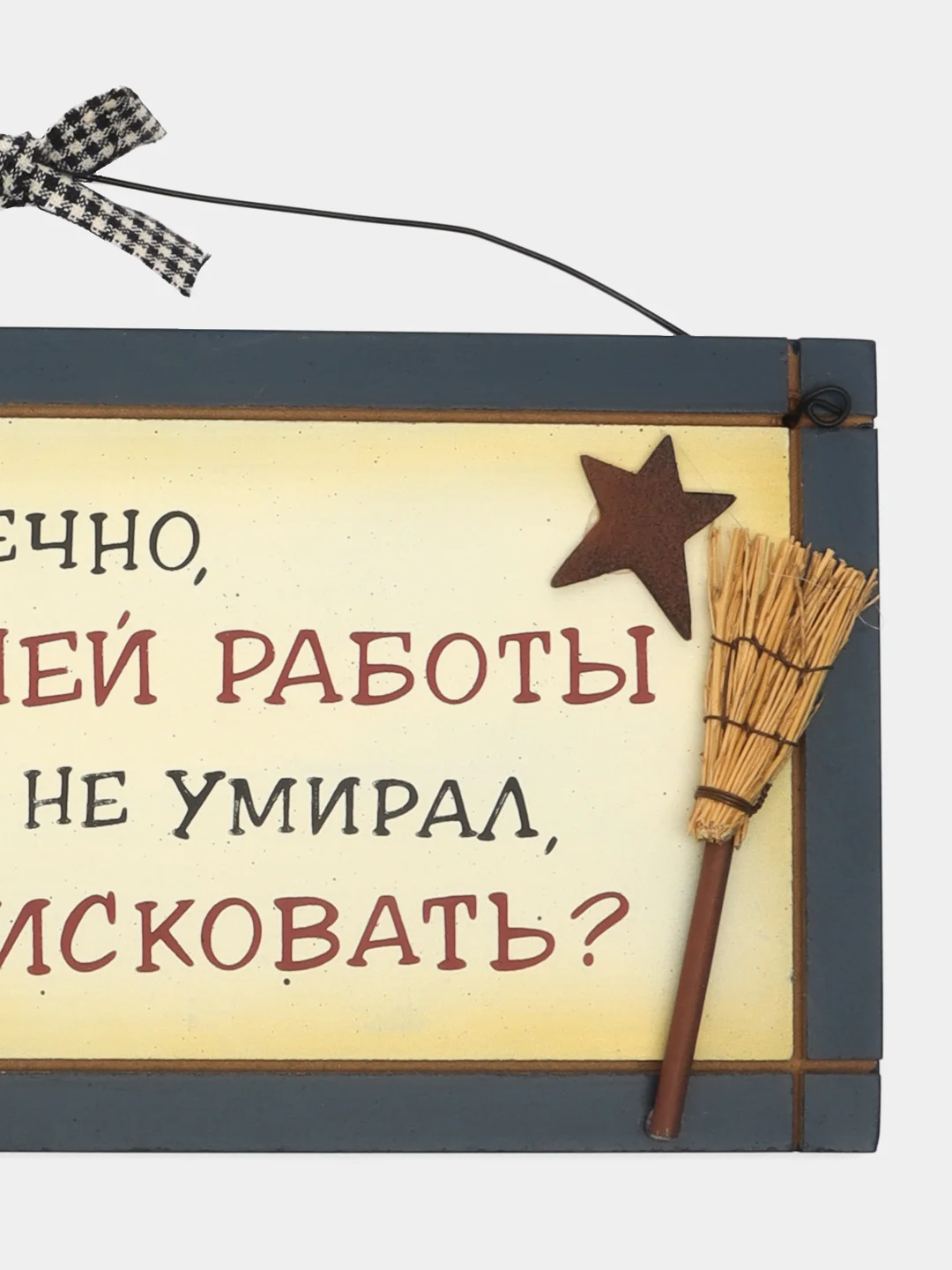 Интерьерная табличка "Конечно, от домашней работы еще никто не умирал, но зачем рисковать"