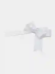 Белый бант со стразами, бант заколка