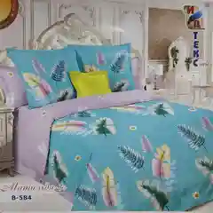 Голубой постельное белье ИвТекс, Поплин , 1,5 спальный размер, хлопок 100%