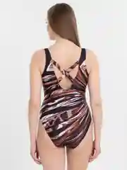 Коричневый купальник женский слитный большие размеры L-5XL