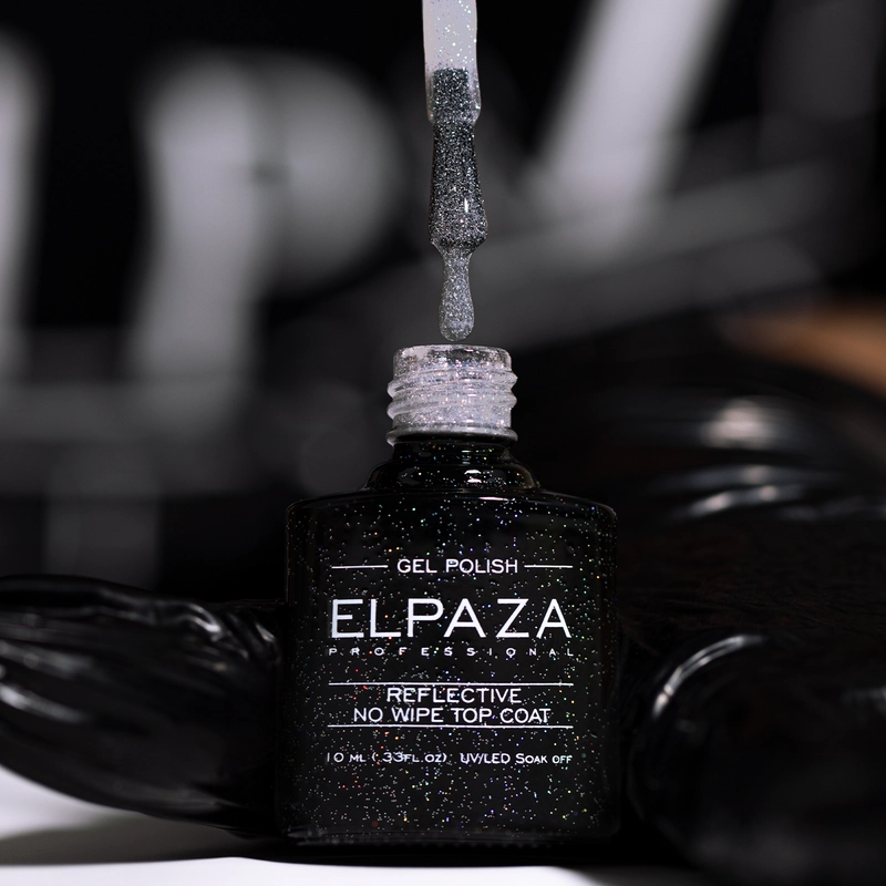 ELPAZA, Светоотражающий топ Reflective No Wipe Top Coat MAX (10 мл)