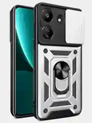 Серебряный чехол противоударный armors для Xiaomi Redmi 13C 4G и Poco C65 / Редми 13С 4G и Поко С65