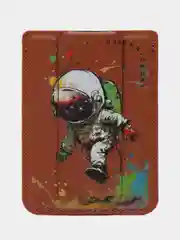 Зеленый картхолдер на телефон самоклеящийся (коричневый)