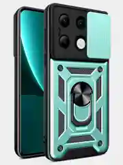 Зеленый чехол противоударный armors для Xiaomi Redmi Note 13 4G / Редми Нот 13 4G с защитой камеры