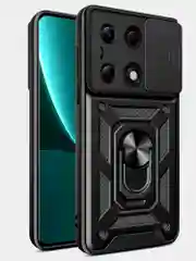 Черный чехол противоударный для Xiaomi Redmi Note 13 Pro 4G и Poco M6 Pro 4G