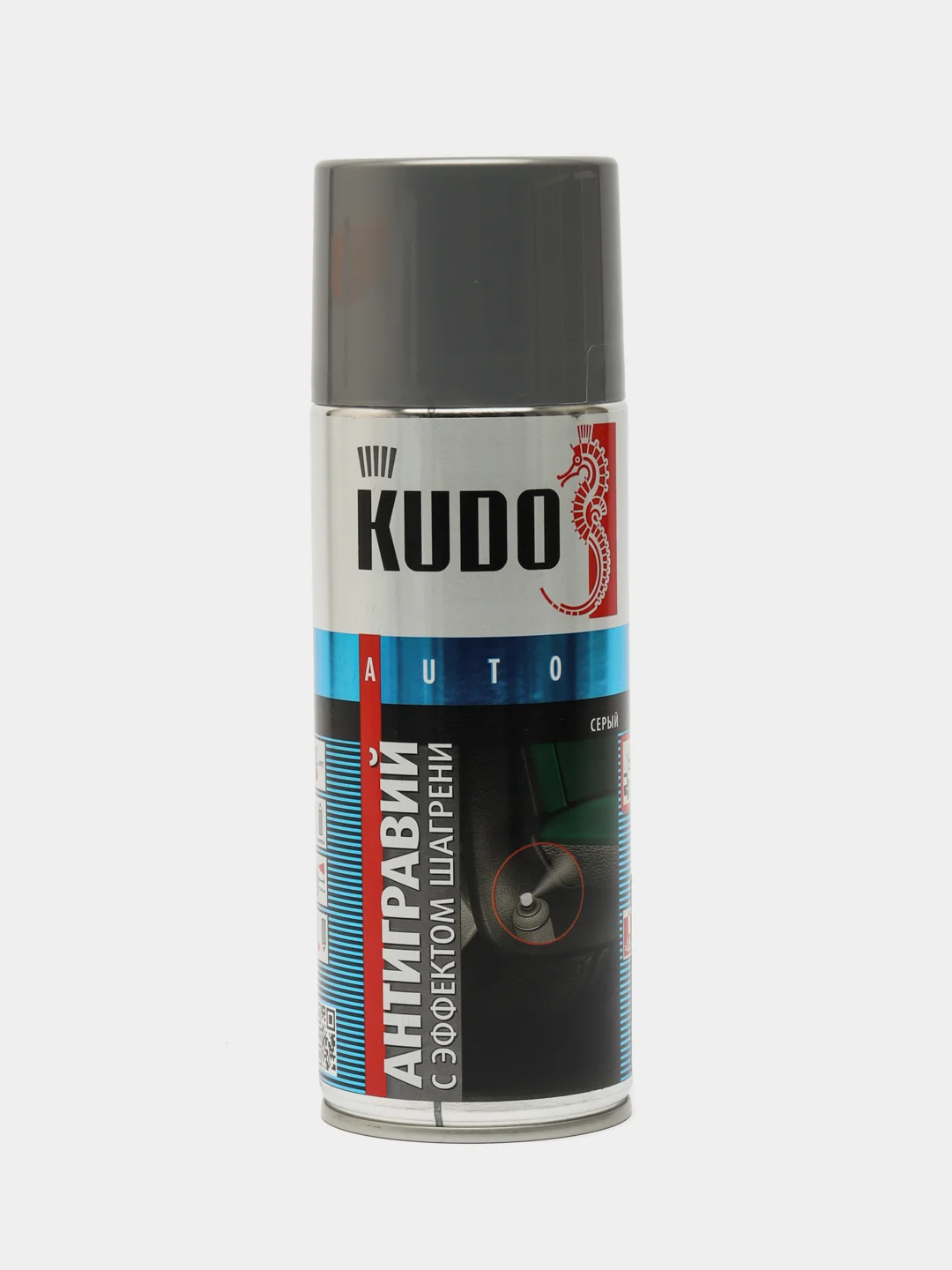 Серый антигравий с эффектом шагрени KUDO, черный и серый, 520 мл