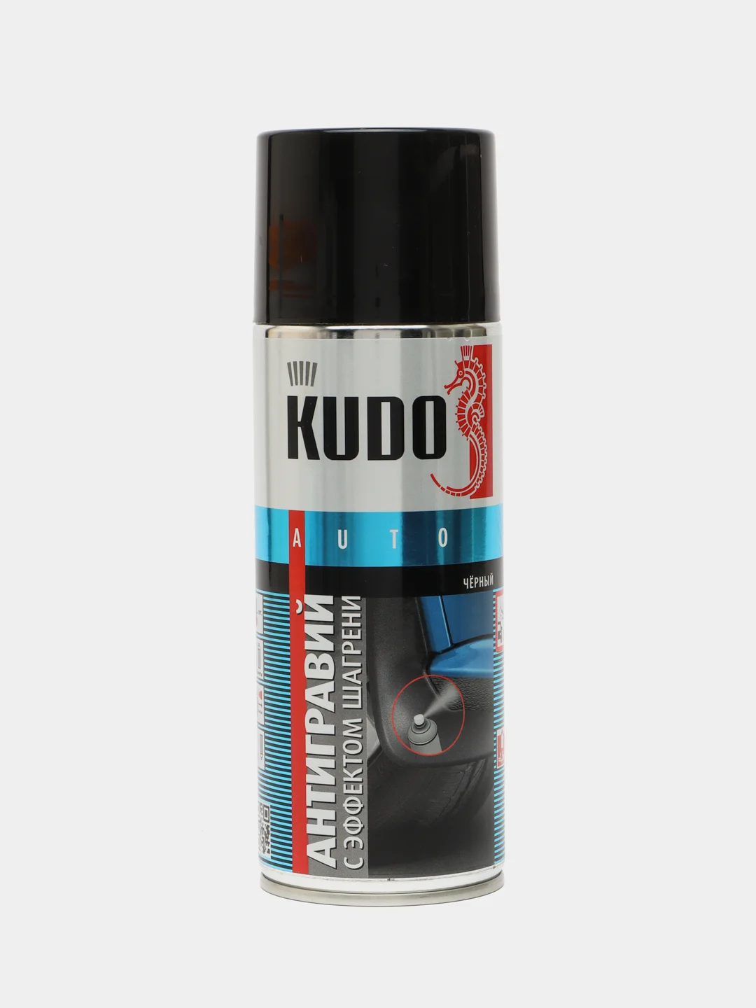Черный антигравий с эффектом шагрени KUDO, черный и серый, 520 мл