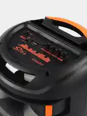 Хром беспроводная портативная колонка bluetooth с микрофоном и LED-подсветкой