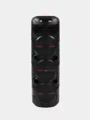 Черный беспроводная портативная колонка bluetooth с микрофоном и LED-подсветкой
