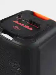 Черный беспроводная портативная колонка bluetooth с микрофоном и LED-подсветкой