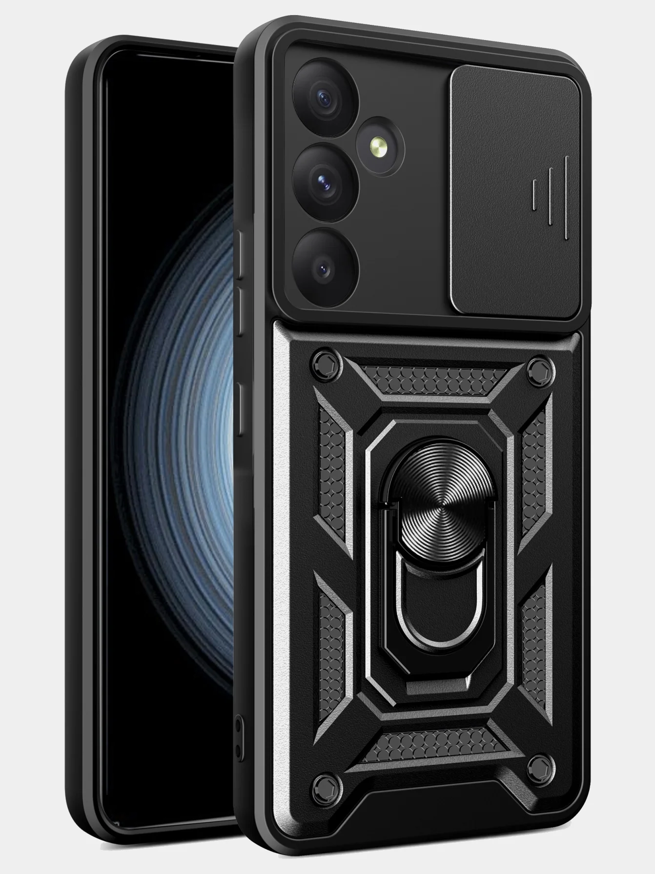 Черный чехол противоударный armors для Samsung A35 5G / Самсунг А35 5G с защитой камеры