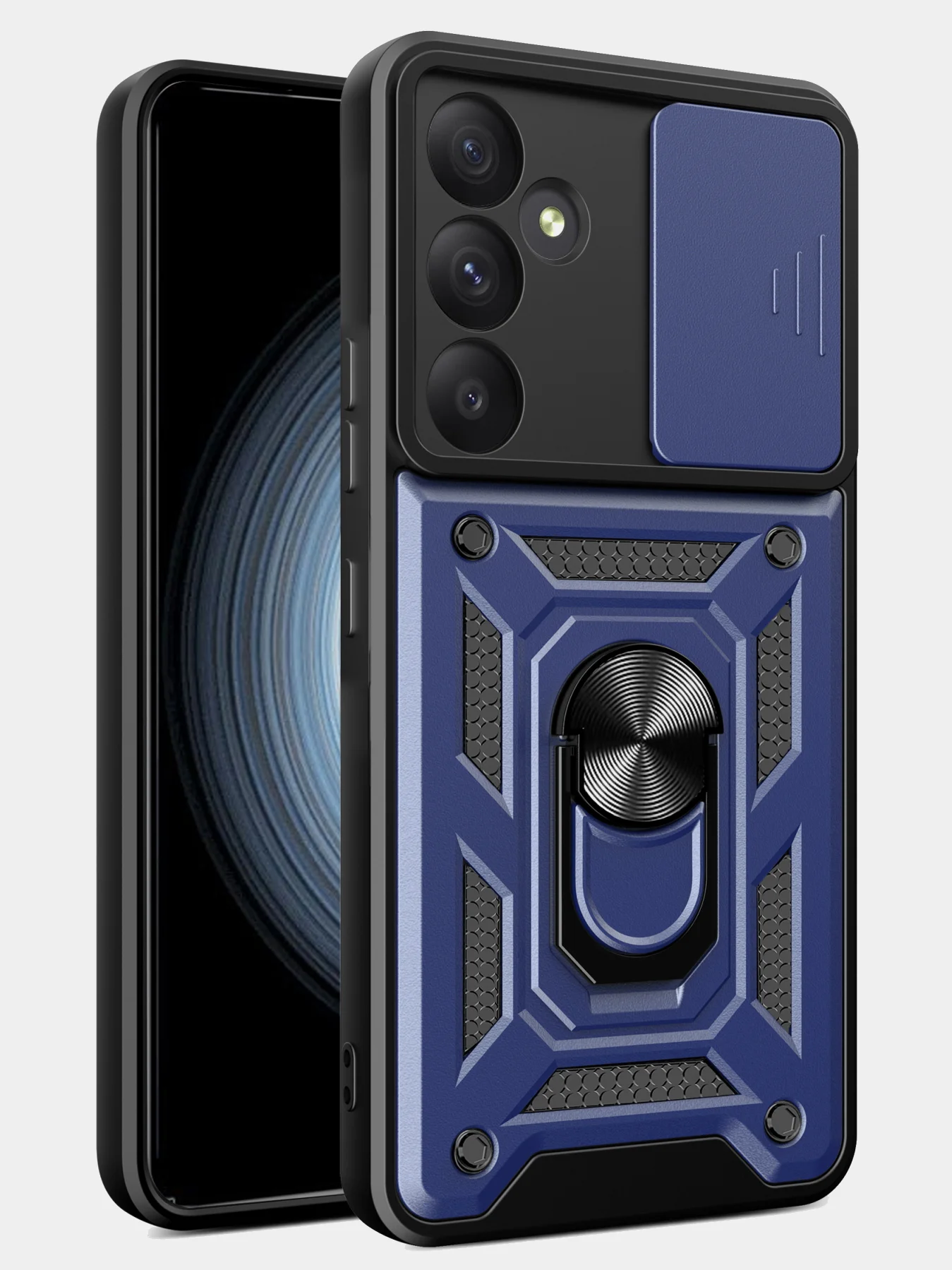Темно-синий чехол противоударный armors для Samsung A35 5G / Самсунг А35 5G с защитой камеры