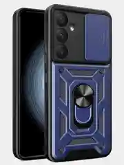 Темно-синий чехол противоударный armors для Samsung A35 5G / Самсунг А35 5G с защитой камеры
