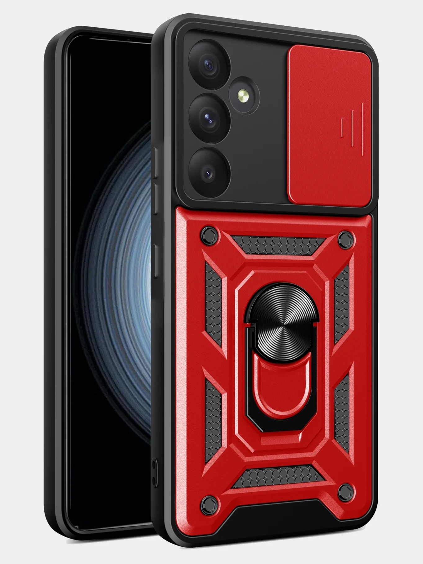 Красный чехол противоударный armors для Samsung A35 5G / Самсунг А35 5G с защитой камеры