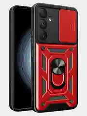 Красный чехол противоударный armors для Samsung A35 5G / Самсунг А35 5G с защитой камеры
