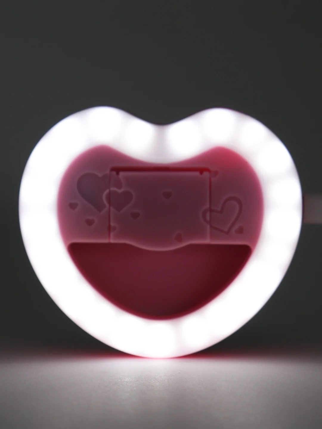 Подсветка вспышка для селфи на телефон USB сердечко 23LED