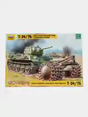 Зелёный хаки сборная модель Советский средний танк с минным тралом Т-34/76 масштаб 1:35 КИТ пластик