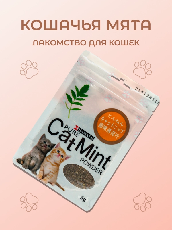 Кошачья мята (котовник кошачий), лакомство для кошек, 5 г