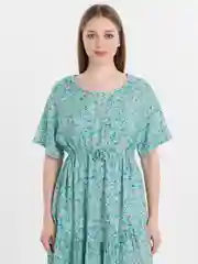 Бирюзовый женское летнее платье