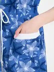 Синий халат 7026