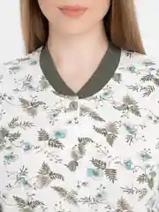 Зеленый пижама женская, комплект домашний - рубашка и брюки, Lilians