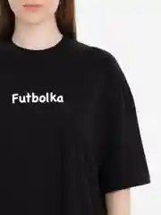 Черный футболка оверсайз "Futbolka", унисекс, oversize, T-Shirt с принтом, хлопок