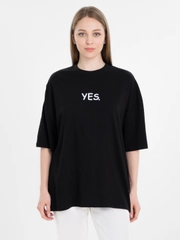 Футболка оверсайз "YES/NO", унисекс, oversize, T-Shirt с принтом, хлопок
