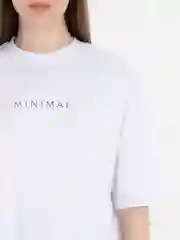 Белый футболка оверсайз "Minimal", унисекс, oversize, T-Shirt с принтом, хлопок