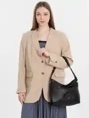 Сумка женская, классическая, черная, через плечо