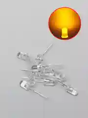 Желтый 3мм Led светодиод прозрачный 10 штук. Цвет свечения белый, желтый, красный, зеленый, синий
