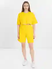 Лимонный спортивный костюм женский