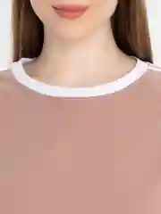 Песочный хаки женский костюм шорты с футболкой