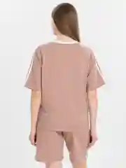 Песочный хаки женский костюм шорты с футболкой