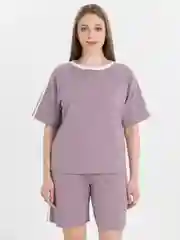 Аметистовый женский костюм шорты с футболкой