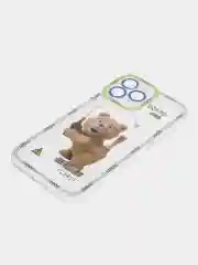 Кораллово-розовый apple iPhone 15, Айфон 15 чехол матовый с обьемный с принтом для iPhone 15