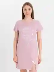 Розовый туника женская из хлопка, сорочка ночная