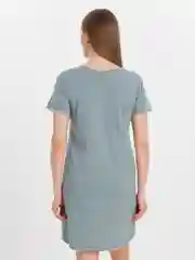 Бирюзовый туника женская из хлопка, сорочка ночная