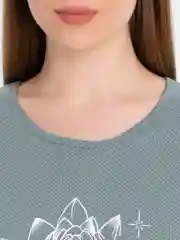 Бирюзовый туника женская из хлопка, сорочка ночная