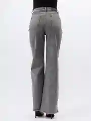 Серый меланж женские джинсы широкие wide leg трубы палаццо