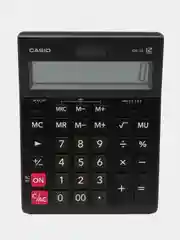 Калькулятор Casio GR-12-W, настольный электронный маленький, 12 разрядов, двойное питание