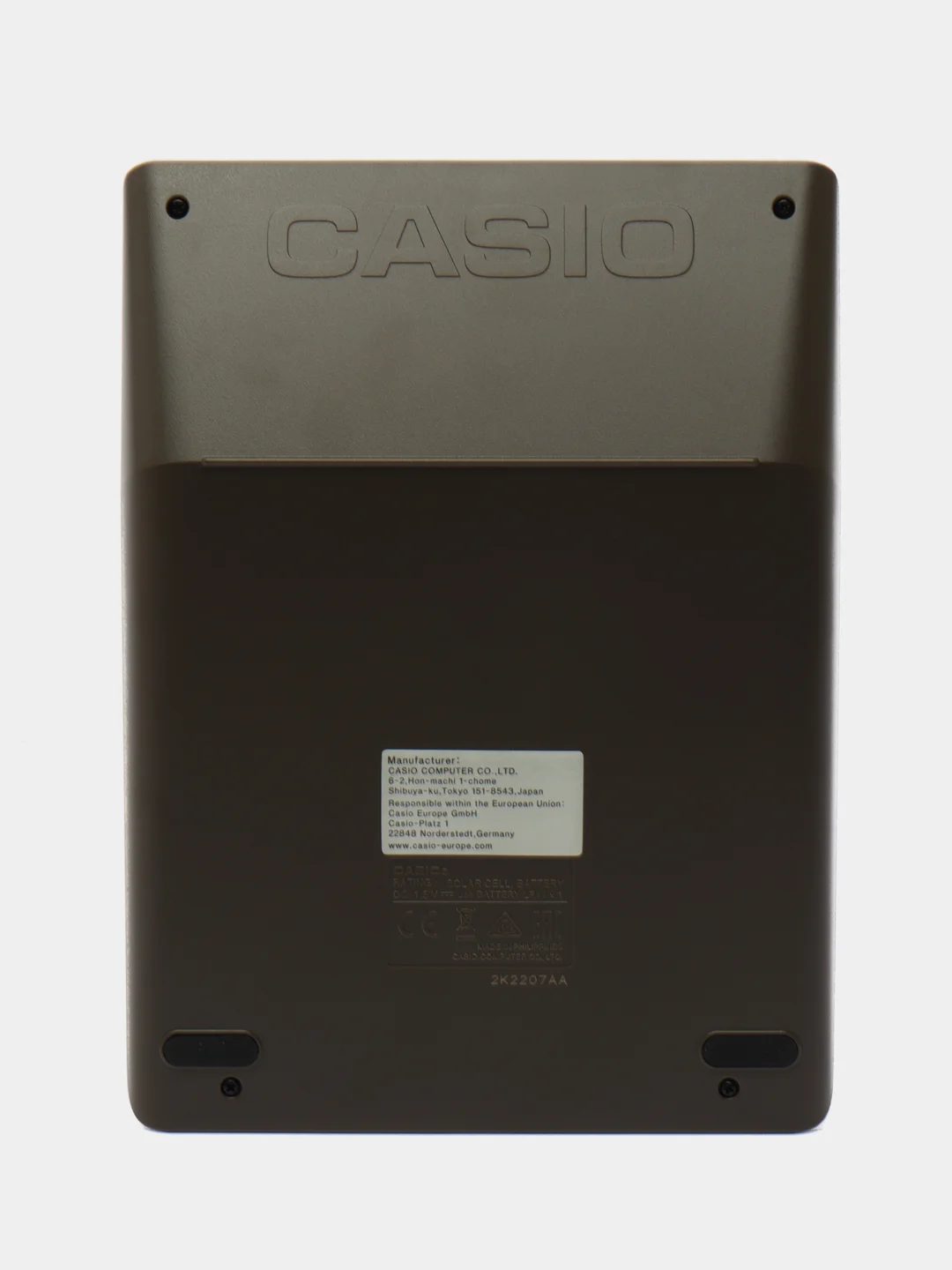 Калькулятор Casio GR-12-W, настольный электронный маленький, 12 разрядов, двойное питание