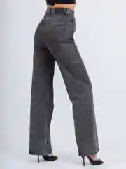 Серый женские джинсы широкие wide leg трубы палаццо