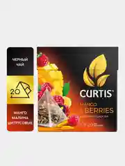 Чай черный CURTIS Mango&berries, с цедрой апельсина, манго и малиной, 20 пирамидок