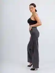 Серый женские джинсы широкие wide leg трубы палаццо