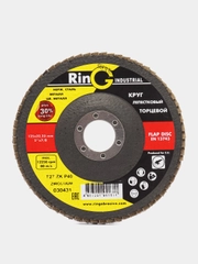 Круг лепестковый, торцевой, шлифовальный RinG T27 ZK P40, циркониевый 1 шт