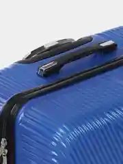 Лазурный чемодан дорожный, пластиковый, на колесиках, размеры S, M, L, с кодовым замком