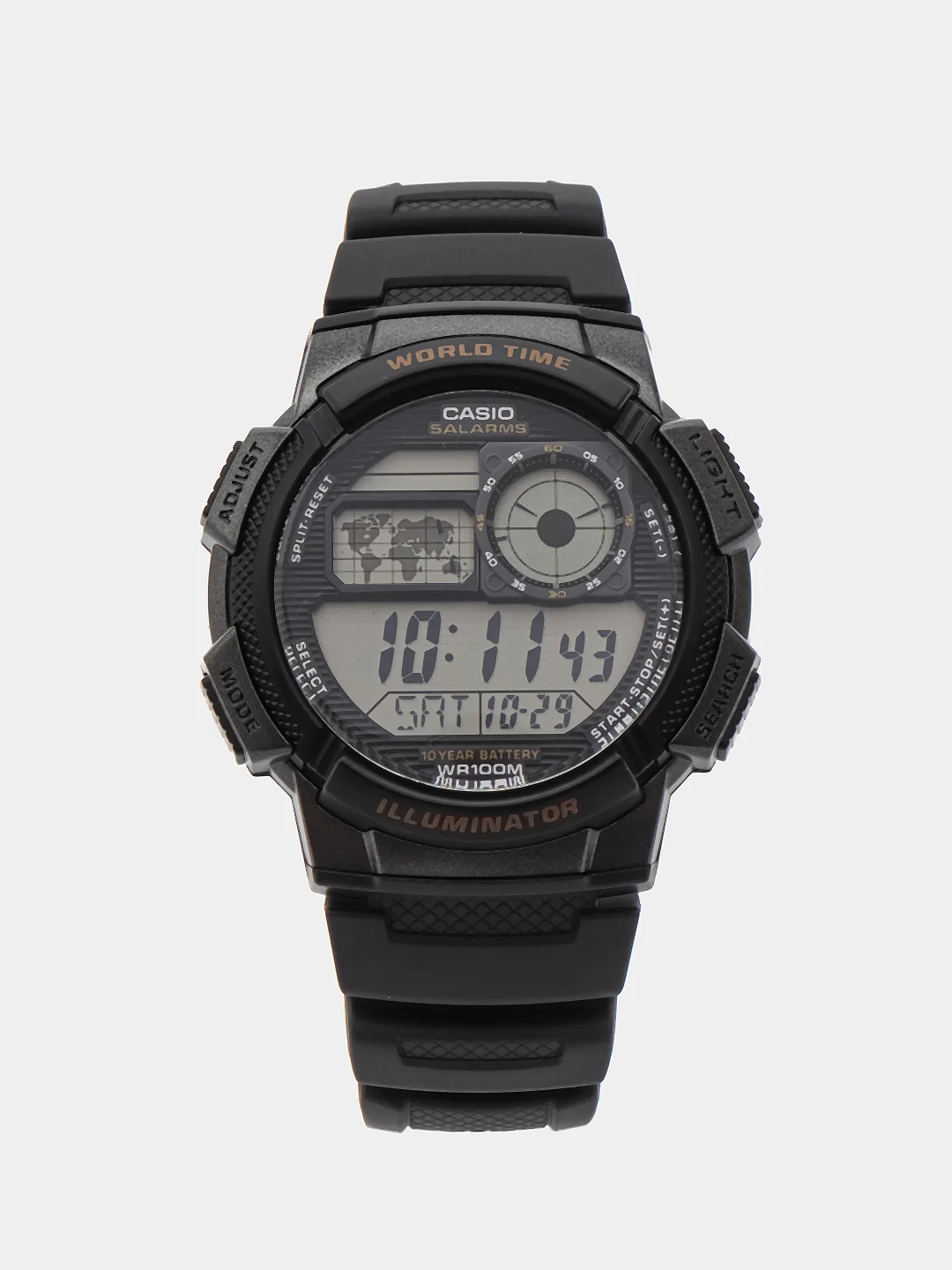 Черный часы электронные CASIO AE-1000